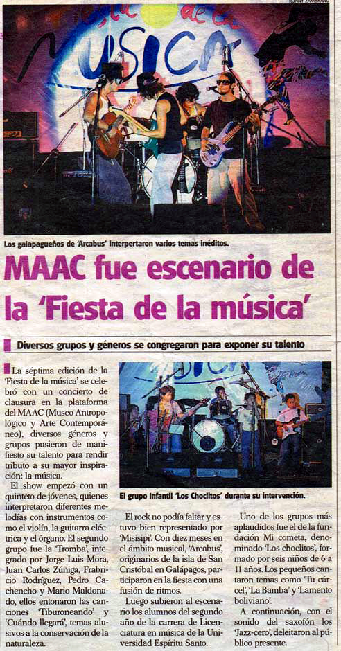 Maac fue escenario de la fiesta de la música - 2007 (El Universo)